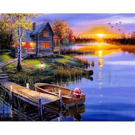 Sunset Landscape Diamond Painting Kit - DIY – Diamond Painting Kits