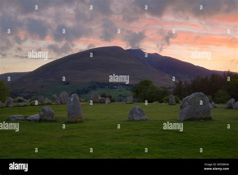 Castlerigg Stone Circle at Sunrise Stock Photo - Alamy