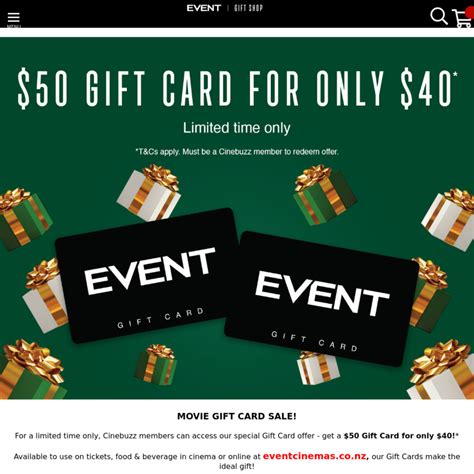 Get a $50 Gift Card for $40 @ Event Cinemas (Cinebuzz Membership ...