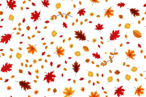 Autumn seamless pattern background with falling leaves. 3316146 Vector ...