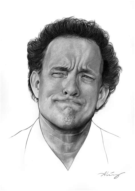 Tom Hanks Drawing by AaronKingIllustrator on DeviantArt