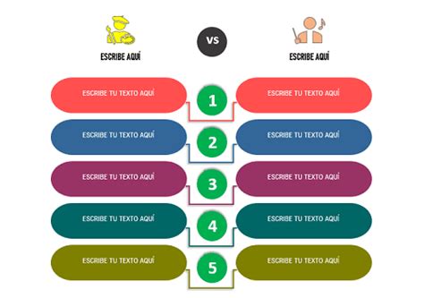 Plantilla de cuadro comparativo en Word - TecPro Digital | Ejemplos de organizadores graficos ...