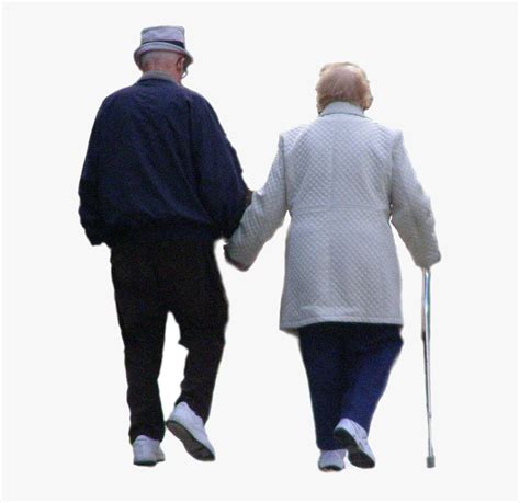 Silhouette Walking Old Age People Free Hd Image Clipart - Old People ...