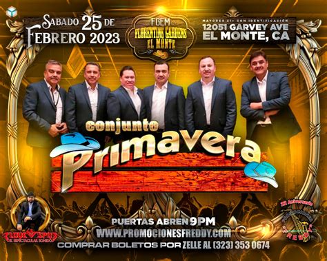 Buy Tickets to CONJUNTO PRIMAVERA in El Monte on Feb 25, 2023