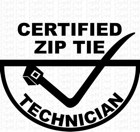 Zip Tie Svg, Certified Zip Tie Technician, Men's Funny Decal, Mens Png ...