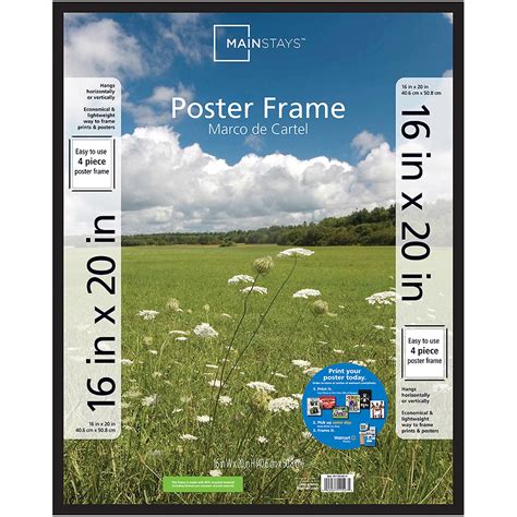 Mainstays 16x20 Basic Poster and Picture Frame, Black - Walmart.com