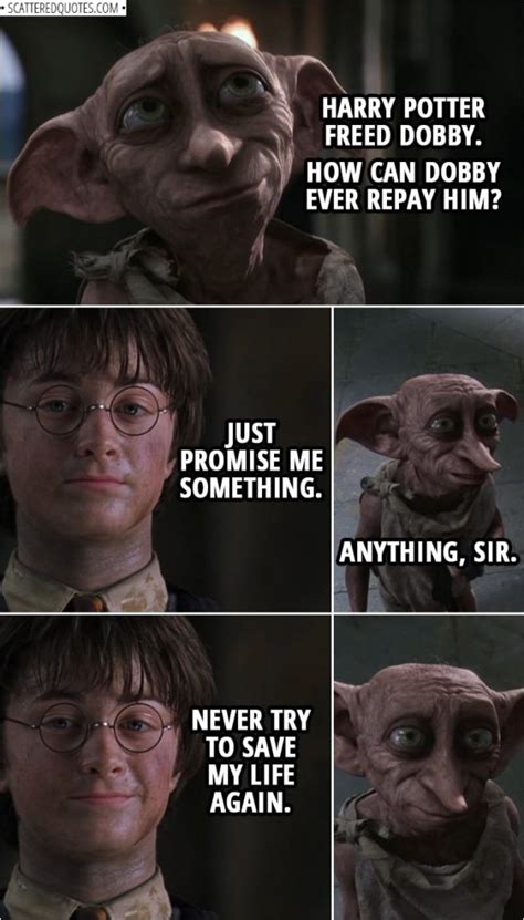 Quotes from Harry Potter and the Chamber of Secrets (2002) | Dobby: Harry Potter freed Dobby ...