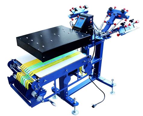 Silk Screen Printing Machine / 4 Color 4 Station Silk Screening ...