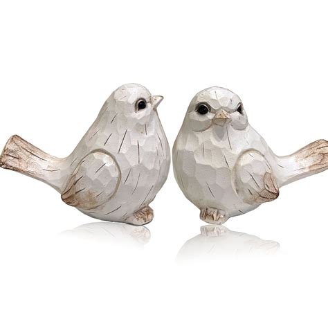 Farmhouse Bird Resin Figurines: Set of 2, Modern Tabletop, Rustic Bird Ornaments - Walmart.com