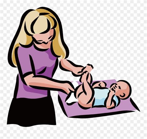 Diaper Infant Child Changing - Diaper Change Clip Art - Png Download ...