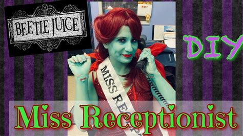 Miss Receptionist (Argentina) Beetlejuice / Halloween Costume DIY / Easy Makeup Tutorial - YouTube