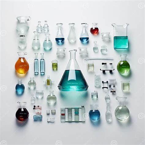 Scientific Glassware Display Stock Illustration - Illustration of orange, green: 283530971