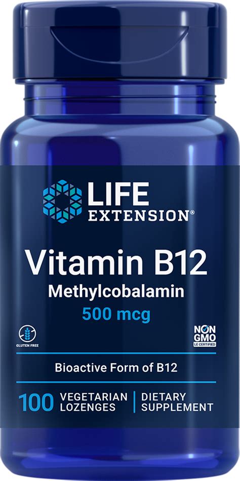 Vitamin B12 That Dissolves In Your Mouth. 500 mcg, 100 Lozenges - Life ...