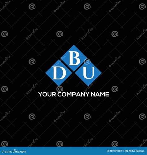 DBU Letter Logo Design on BLACK Background. DBU Creative Initials Letter Logo Concept Stock ...