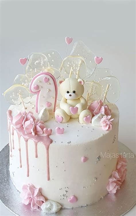 Cute 1st baby birthday cake designs | Baby birthday cakes, Baby girl ...