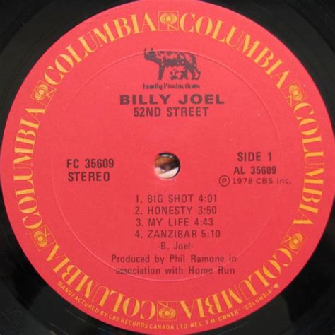 Billy Joel – 52nd Street – Vinyl Pursuit Inc