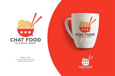 Chat Food Logo - Design Template Place