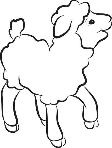 Lamb Clipart Black And White