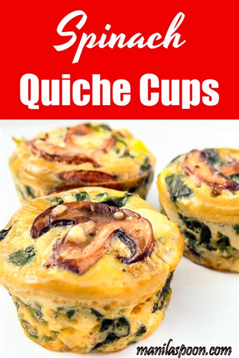 Spinach Quiche Cups - Manila Spoon