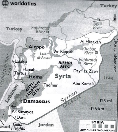 Damascus Map Bible