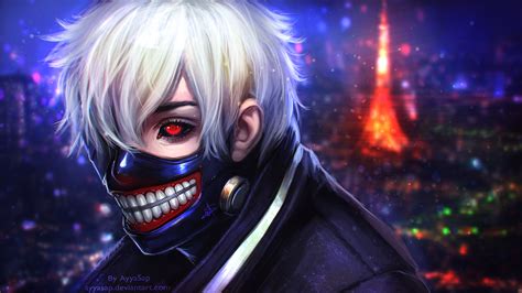 Ken Kaneki HD Wallpaper - Tokyo Ghoul Fan Art by Ayya Saparniyazova