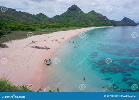 Pink Beach of Padar Island in Indonesia Stock Image - Image of landscape, paradise: 207582897