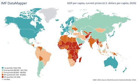 The world divided into 5 quintiles by GDP per capita : r/MapPorn