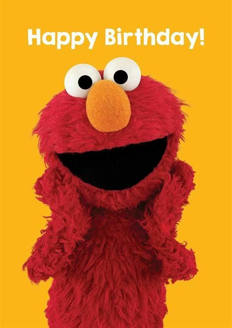 Elmo Sesame Street Happy Birthday - Greeting Card - threelittlebears.co.uk