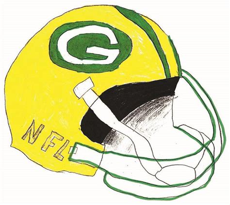 Green Bay Packers Helmet Drawing at GetDrawings | Free download