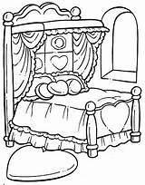 Bed Coloring Pages sketch template