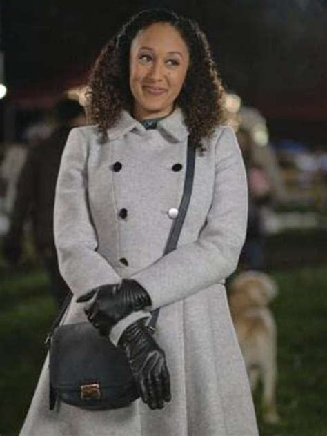 Tamera Mowry-Housley Christmas Comes Twice Grey Coat