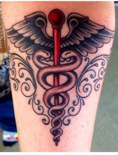 caduceus tattoo by Michael Kuykendall at Artistic Ink Caduceus Tattoo, Rn Tattoo, Symbol Tattoos ...