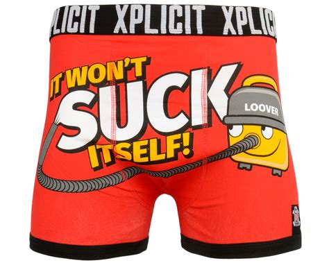 Xplicit Men's New 'Suck Itself' Funny Rude Novelty Boxer Shorts Boxers Trunks | eBay