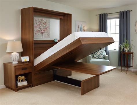 This Incredible Murphy Bed Turns Into a Desk or Dining Table When Folded Up