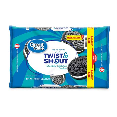 Great Value Twist & Shout Chocolate Sandwich Cookies, 19.1 oz - Walmart.com - Walmart.com