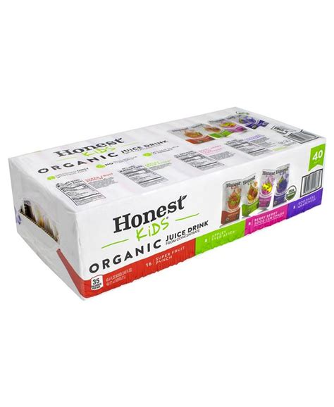 Honest Kids Organic Fruit Juice Drink Boxes Variety Pack, 6 oz, 40 ...