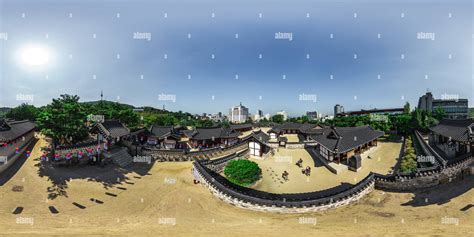 360° view of Namsangol Hanok Village Seoul Korea I - Alamy