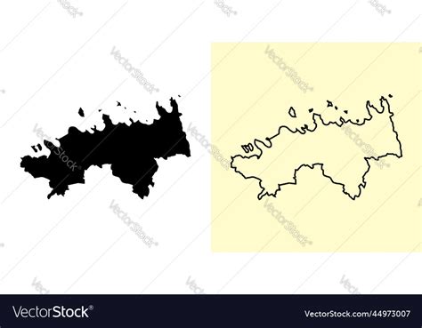 Harjumaa map estonia europe filled and outline Vector Image