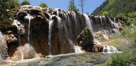 Jiuzhaigou Valley Pearl Shoal Waterfall (Sichuan, China) - fall Jiuzhaigou Valley - falls ...