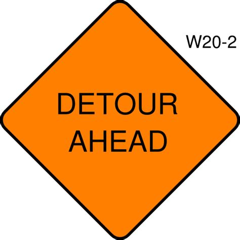 Detour Ahead Clip Art at Clker.com - vector clip art online, royalty ...