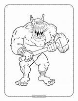Horned Outlined Monstre Kleurplaten Enge Wuppi Niedliche Mund  sketch template