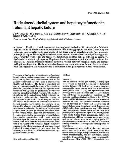 (PDF) Reticuloendothelial system and hepatocyte function in fulminant hepatic failure