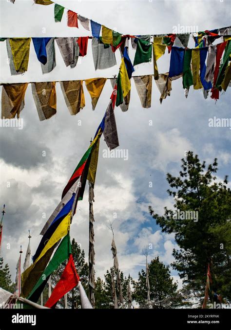 Prayer Flags in Bhutan Stock Photo - Alamy