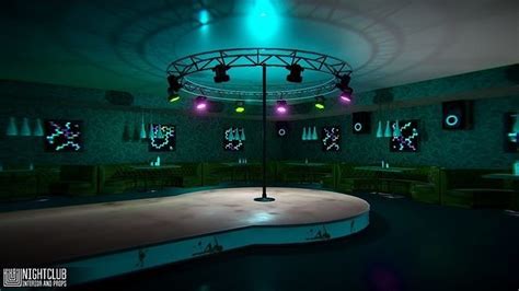 3D model Nightclub - interior and props VR / AR / low-poly | CGTrader