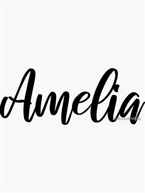 "Amelia Name Handwriting Calligraphy" Sticker for Sale by ...