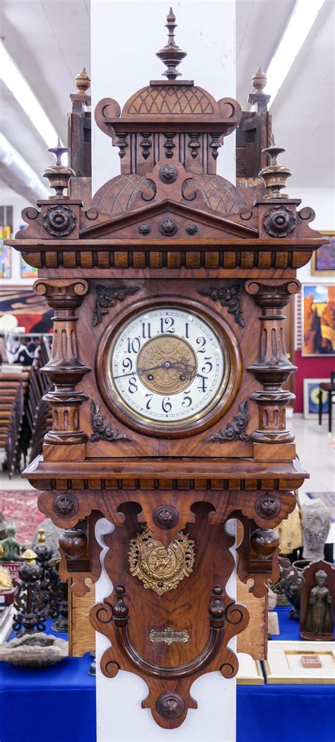 Sold at Auction: Antique Schlenker & Kienzle German Wall Clock 42.5 ...