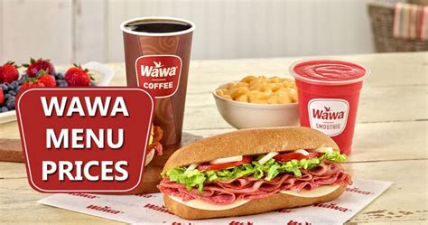 Wawa Menu Prices - Coffee, Lunch, and other Specials