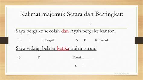 KALIMAT MAJEMUK BERTINGKAT KETERANGAN WAKTU - YouTube