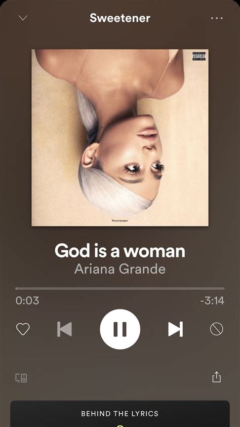 God is a woman, a song by Ariana Grande on Spotify | Song lyrics ...