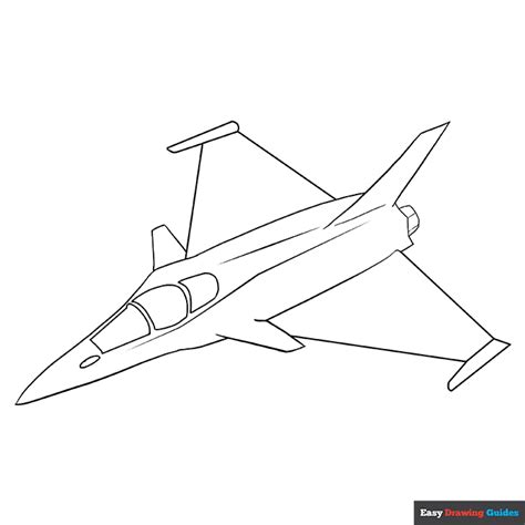 Jetplane Coloring Page | Easy Drawing Guides